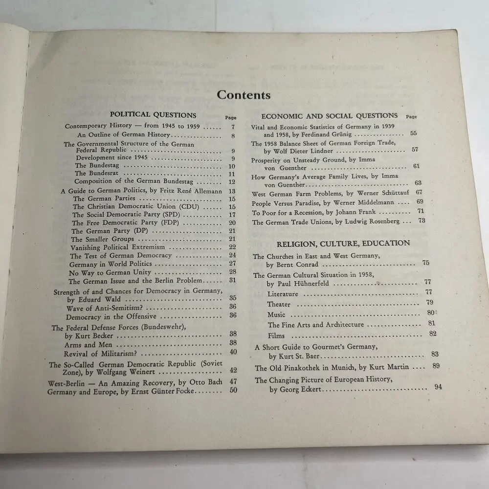 MEET GERMANY ATLANTIK-BRUCKE MAY 1959 Atlantik-Brücke PB Sixth Revised Edition